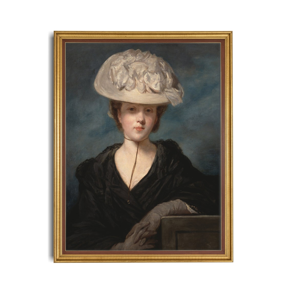 Printed And Shipped Vintage Portrait Painting Antique Oil Painting Print Victorian Print Woman Portrait Art Mailed Print - Image 2