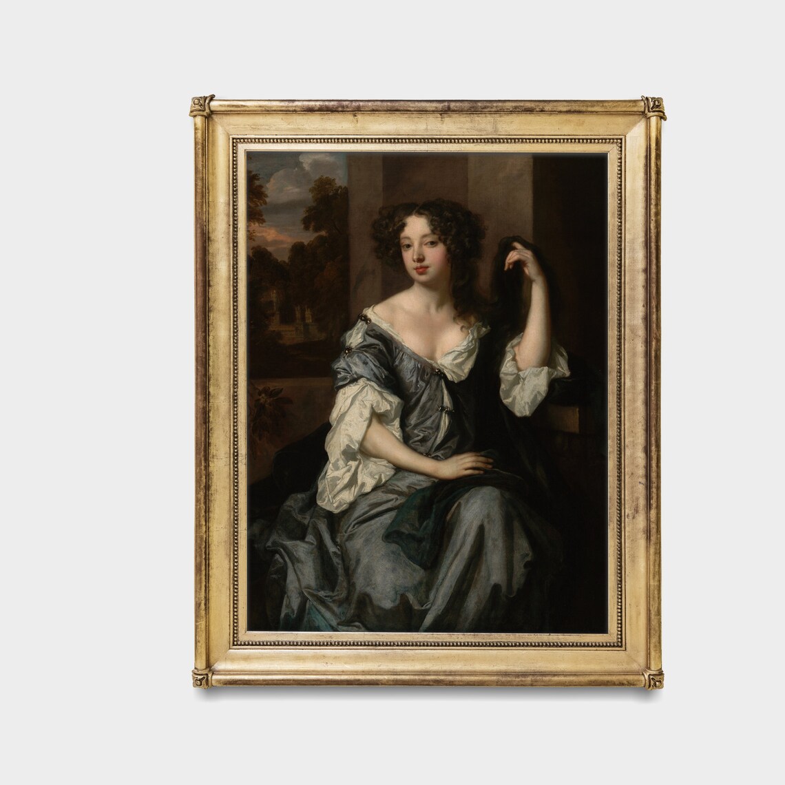 Vintage Woman Portrait, Victorian Retro Art Print - Image 3