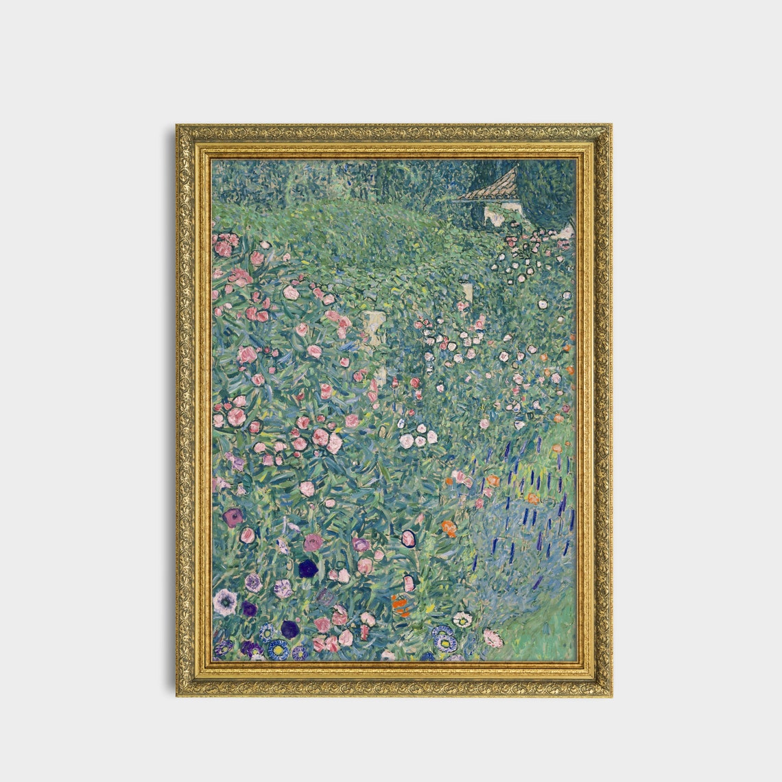 Gustav Klimt Italian Garden Pointillist Flower Landscape Art Poster - Image 3