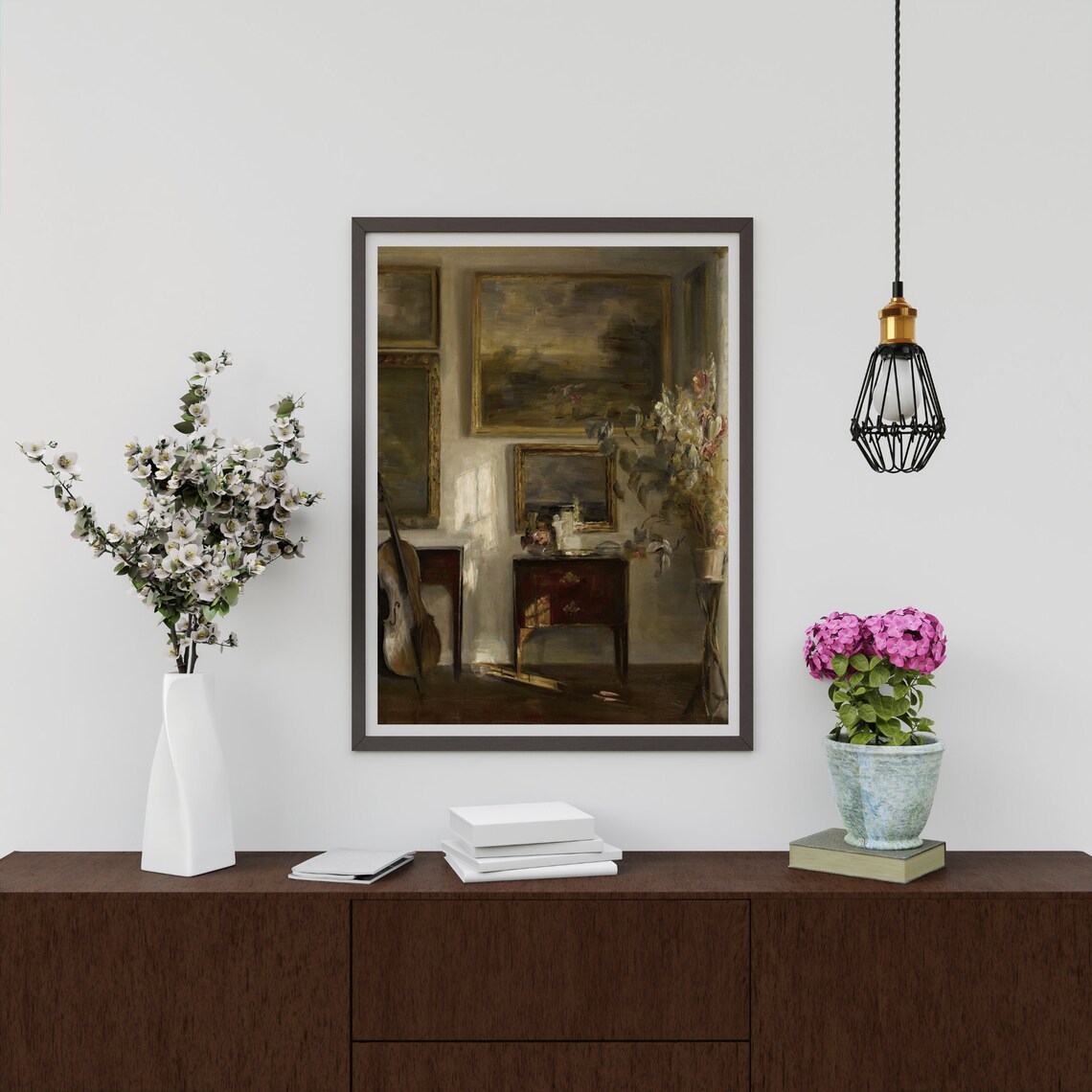 Vintage Danish Still Life Art Print, Rustic Farmhouse - Image 2