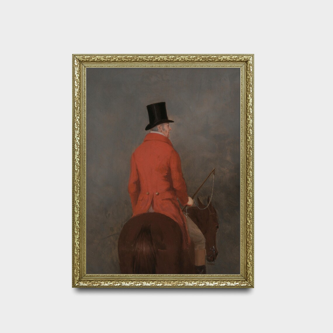 Gentleman On Horse Vintage Equestrian Art Print - Image 2