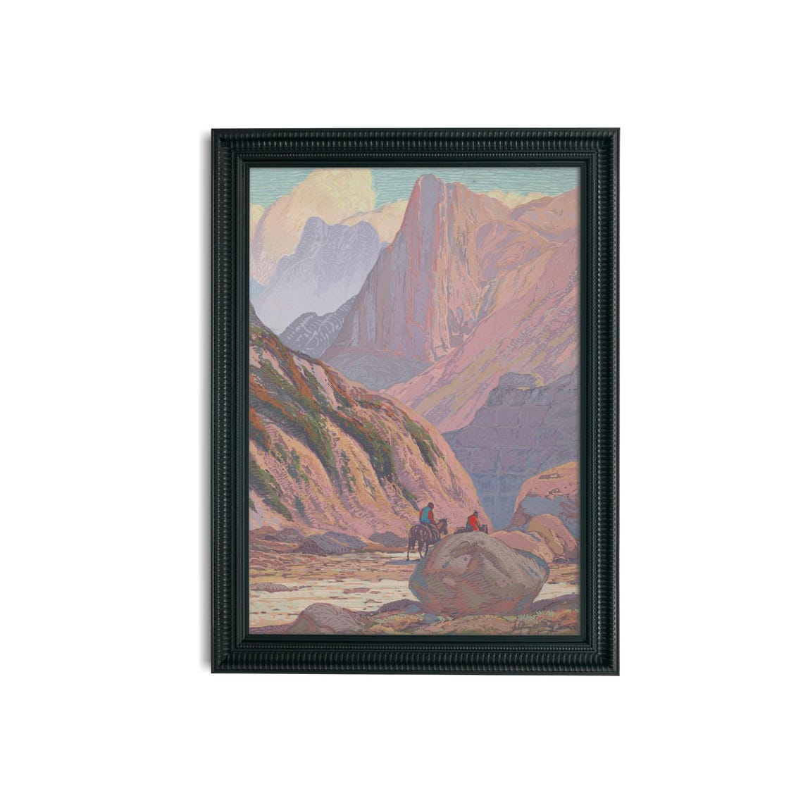 Southwest Canyon Riders Desert Cliffs Horseback Western Poster - Image 2