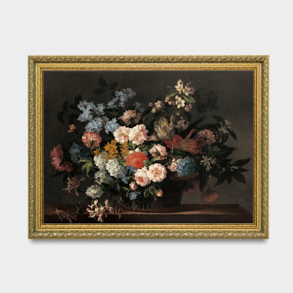 Still Life With Flowers Antique Floral Art Print - Image 3