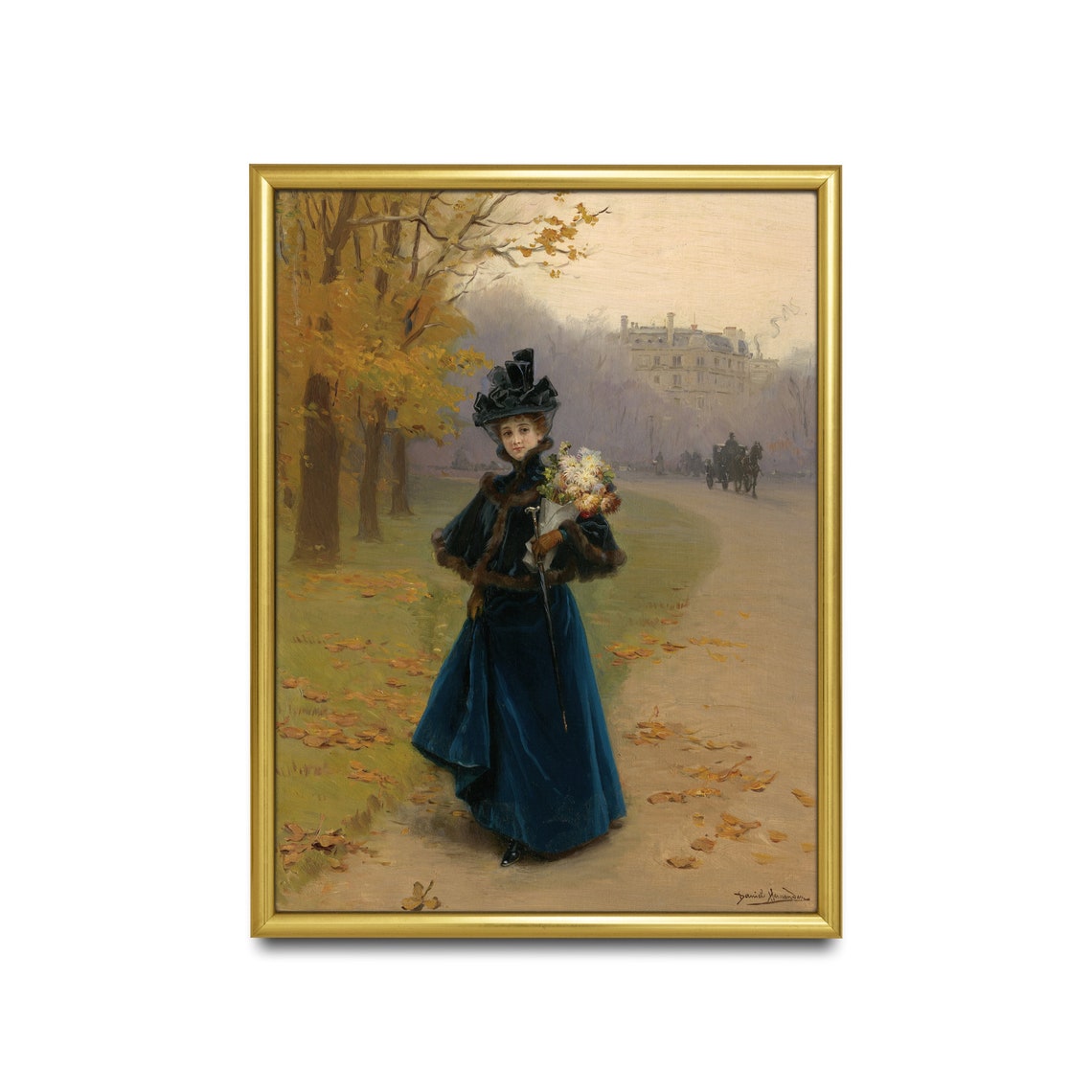 Printed And Shipped Woman In Garden Vintage Portrait Painting Moody Rustic Oil Painting Victorian Female Art Physical Prints - Image 3