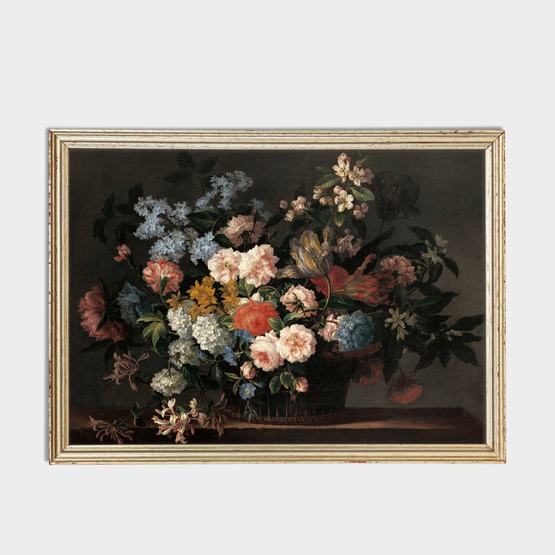 Still Life With Flowers Antique Floral Art Print - Image 2