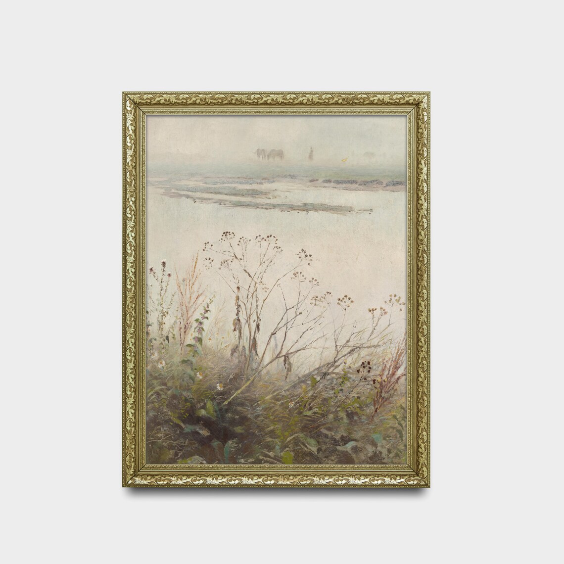 Vintage Country Landscape Art Print, Neutral Decor - Image 2
