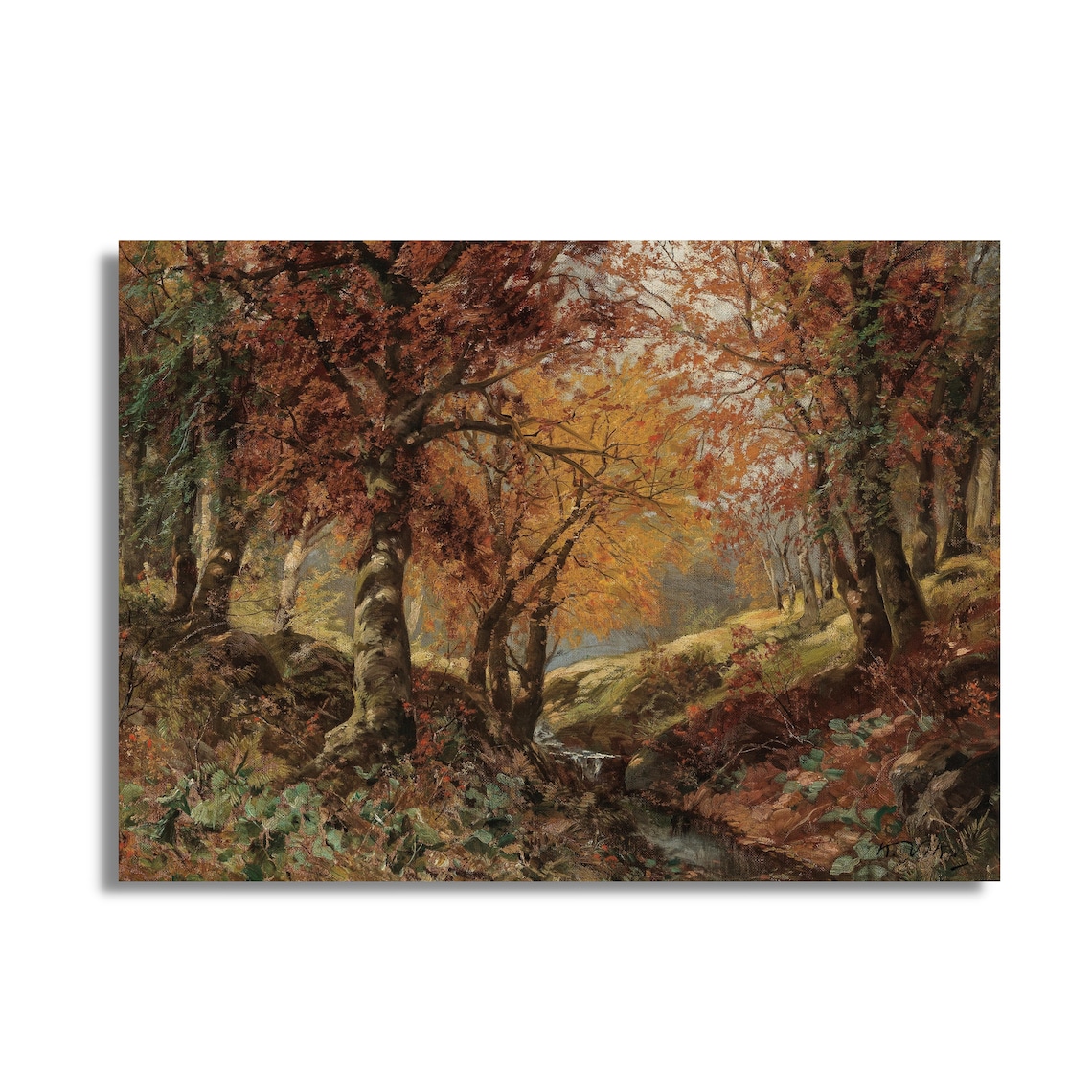 Vintage Autumn Landscape, Rustic Fall Art Print - Image 3