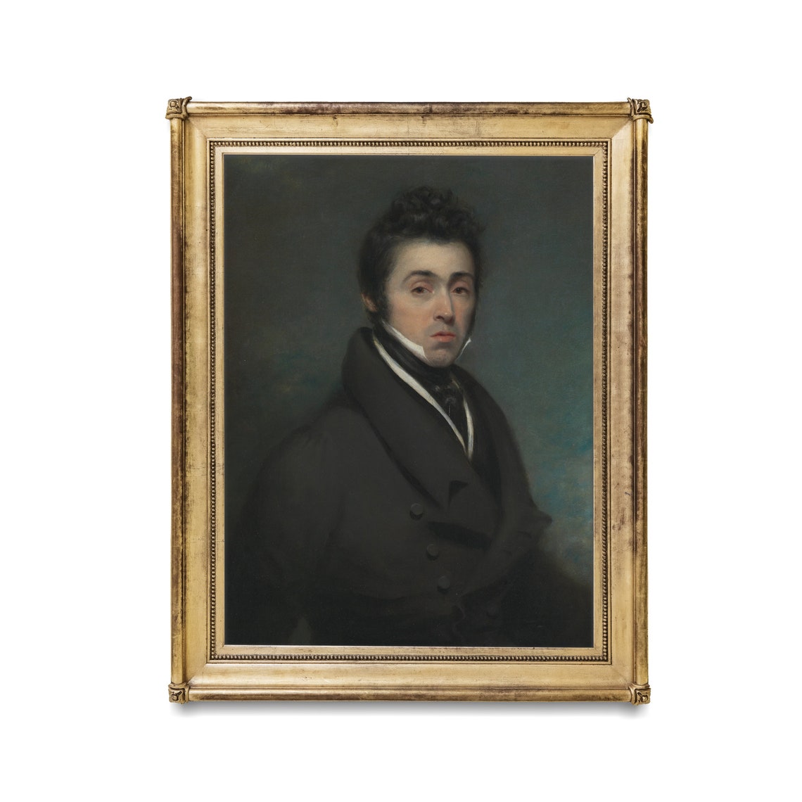 Regency Gentleman in Black Coat Dark Moody Vintage Portrait Poster - Image 3