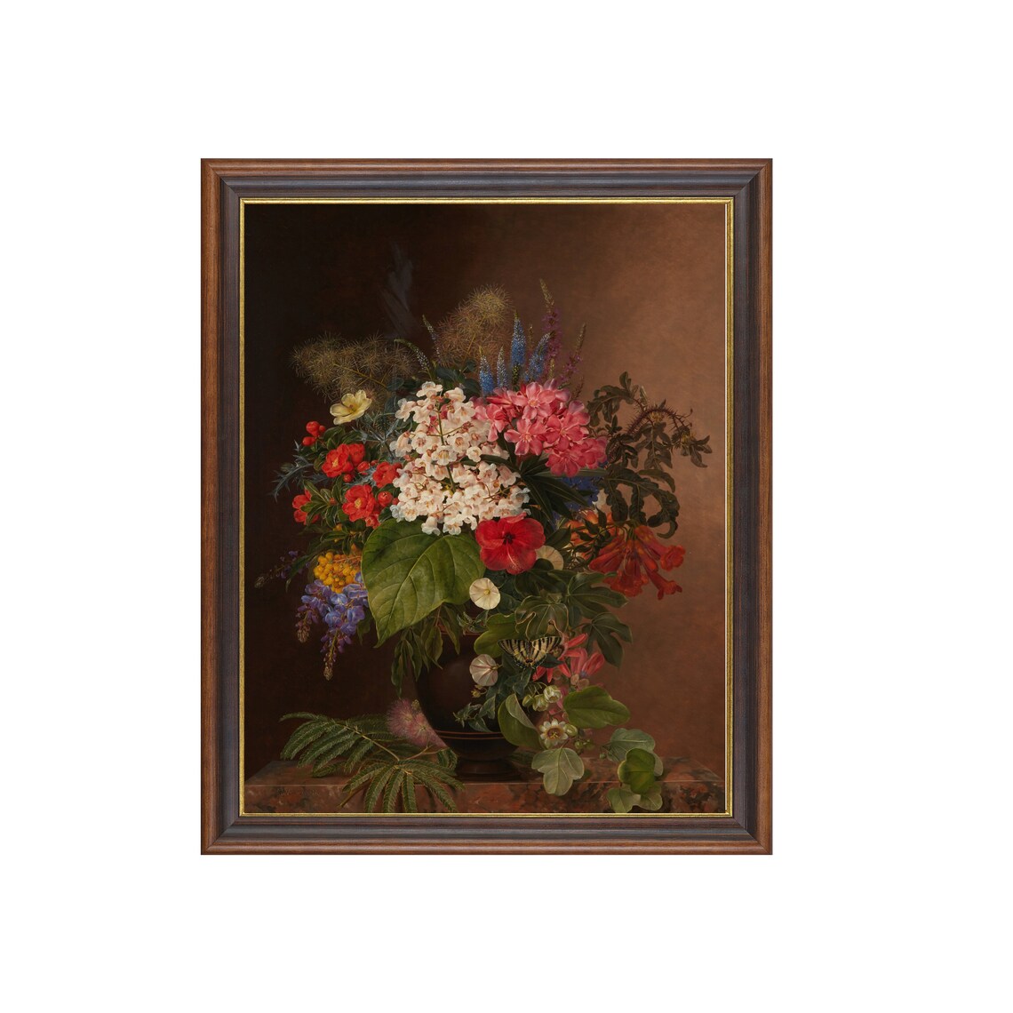 Vintage Floral Still Life, Dark Academia Art Print - Image 3