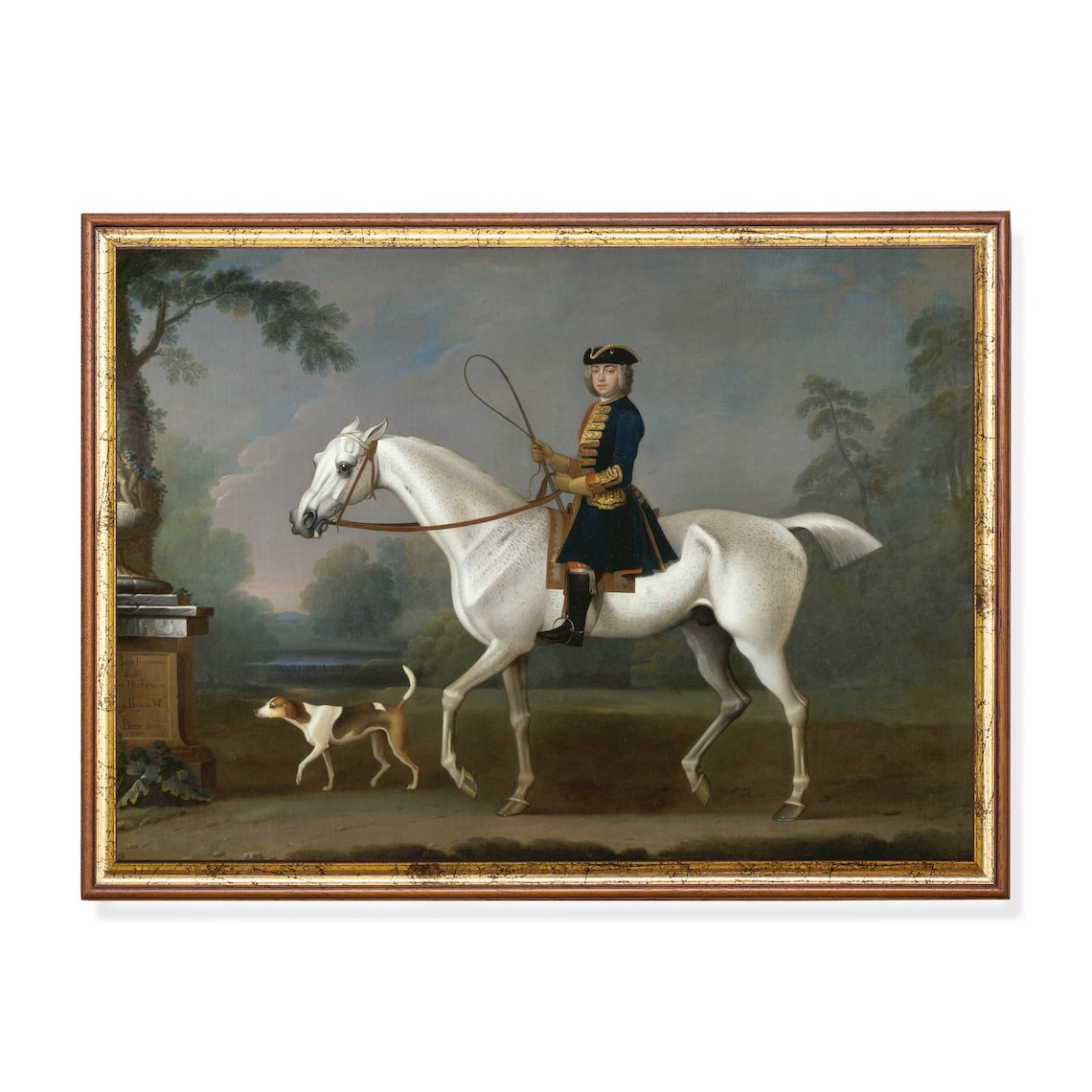 Vintage Horse Painting, Farmhouse Animal Wall Art