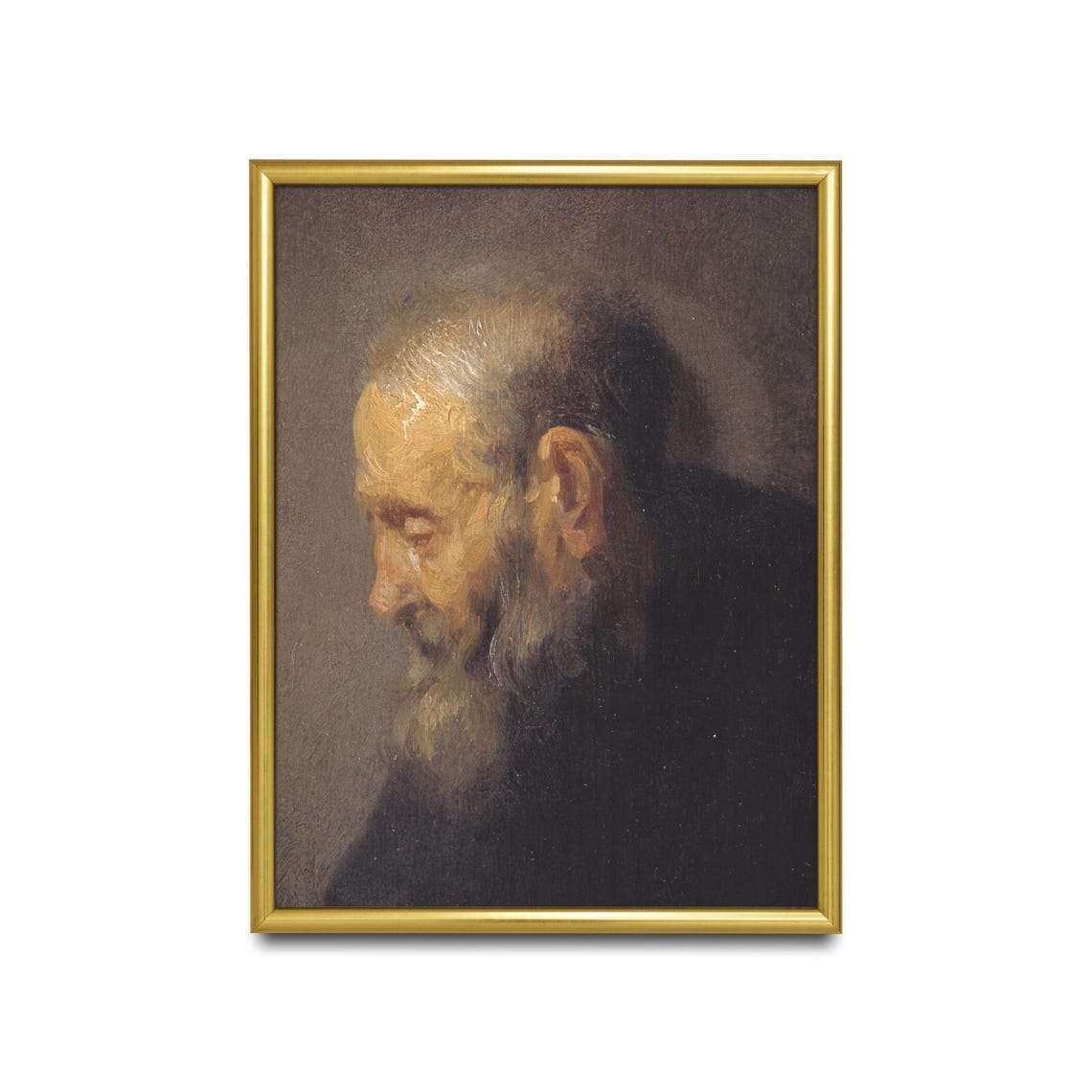 Old Master Portrait Of Elderly Bearded Man In Dark Robes Poster - Image 2