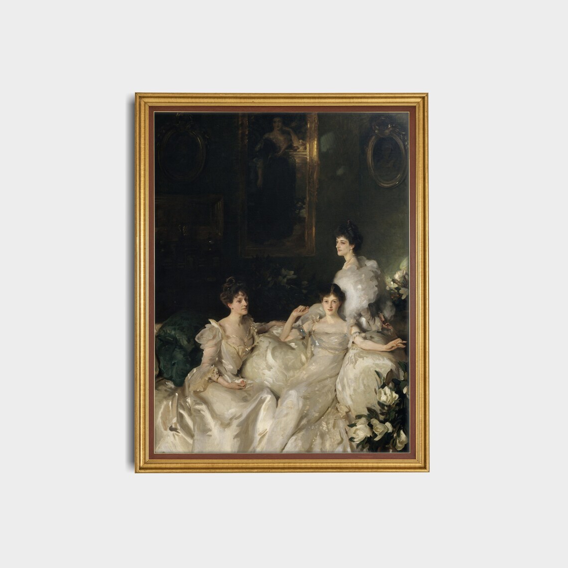 Three Sisters Portrait, Vintage Victorian Art Print - Image 2