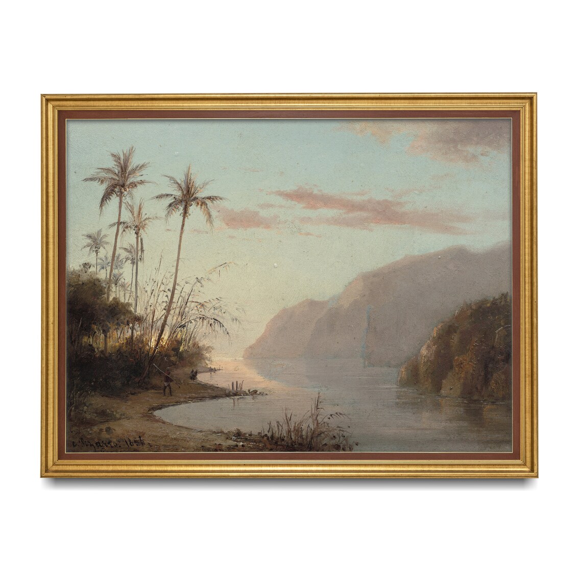 Vintage Coastal Ocean Beach Art Print, Rustic Antique - Image 4