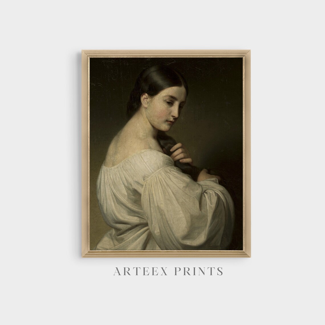 Vintage Portrait Of A Young Woman Art Print - Image 3