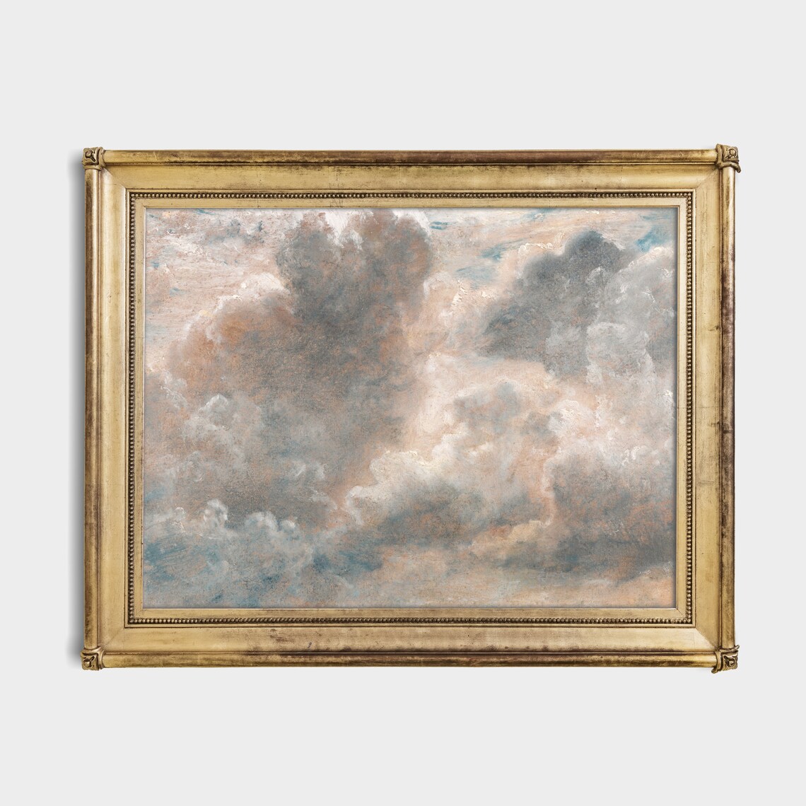 Cloud Study Atmospheric Sky Art Print, Vintage Landscape - Image 2