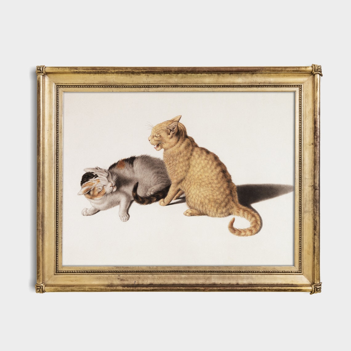Ginger Tabby And Calico Cats Antique Feline Illustration Poster - Image 4