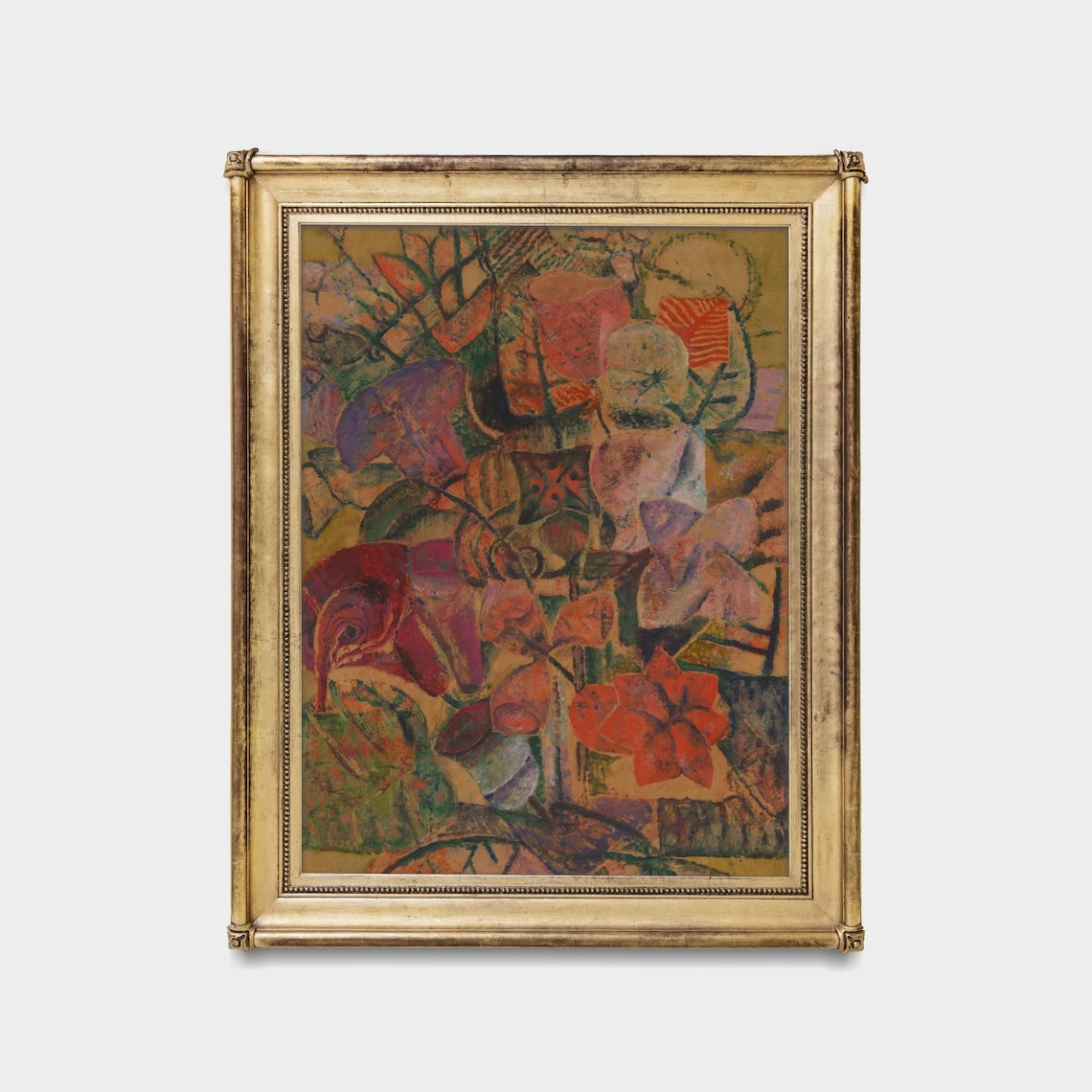 Vintage Abstract Floral Bouquet Pattern Art Print