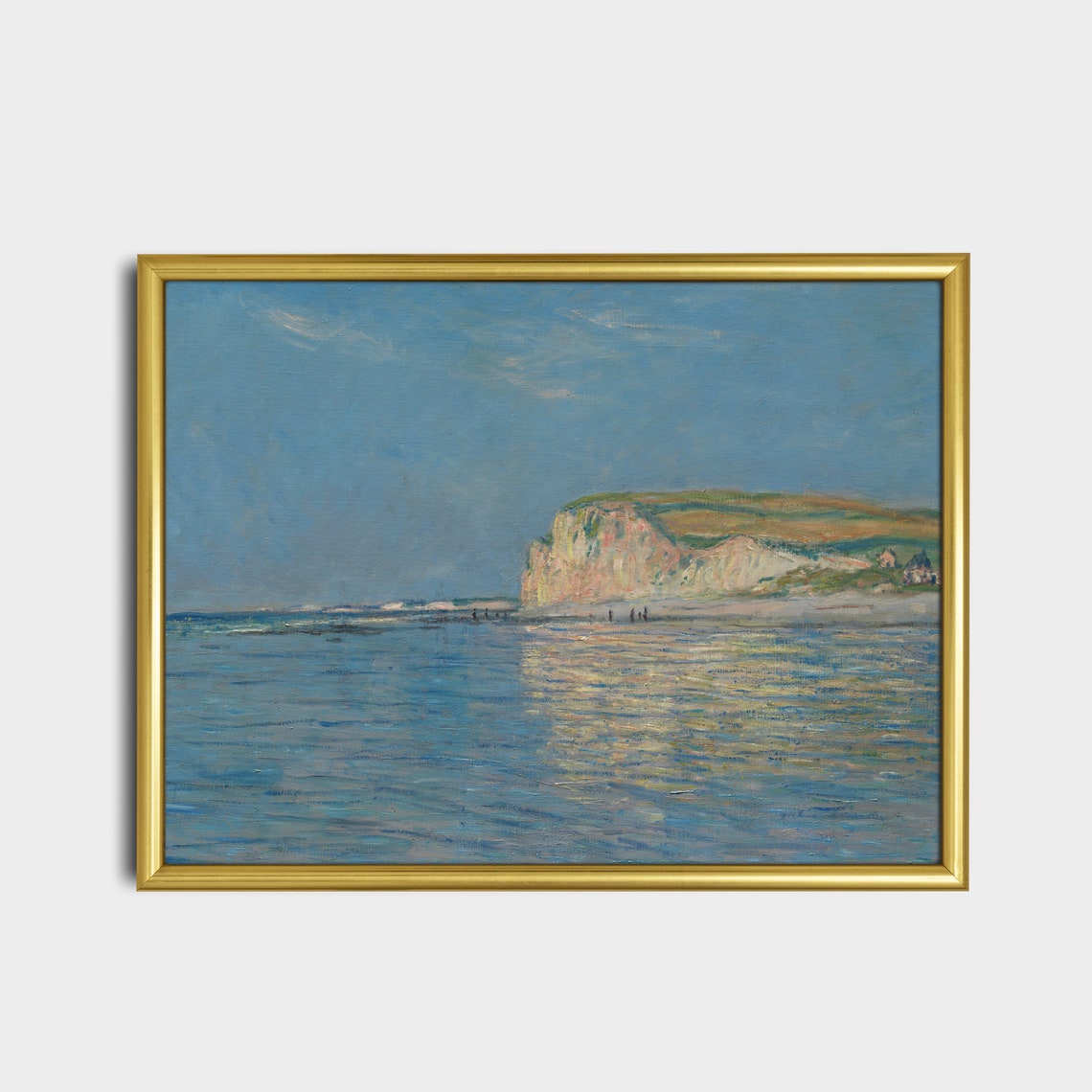 White Chalk Cliffs Above a Blue Beach Impressionist Seascape Poster - Image 5