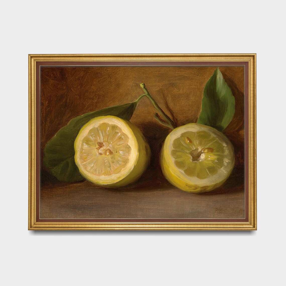 Vintage Still Life With Lemons, Rustic Kitchen Art Print - Image 5