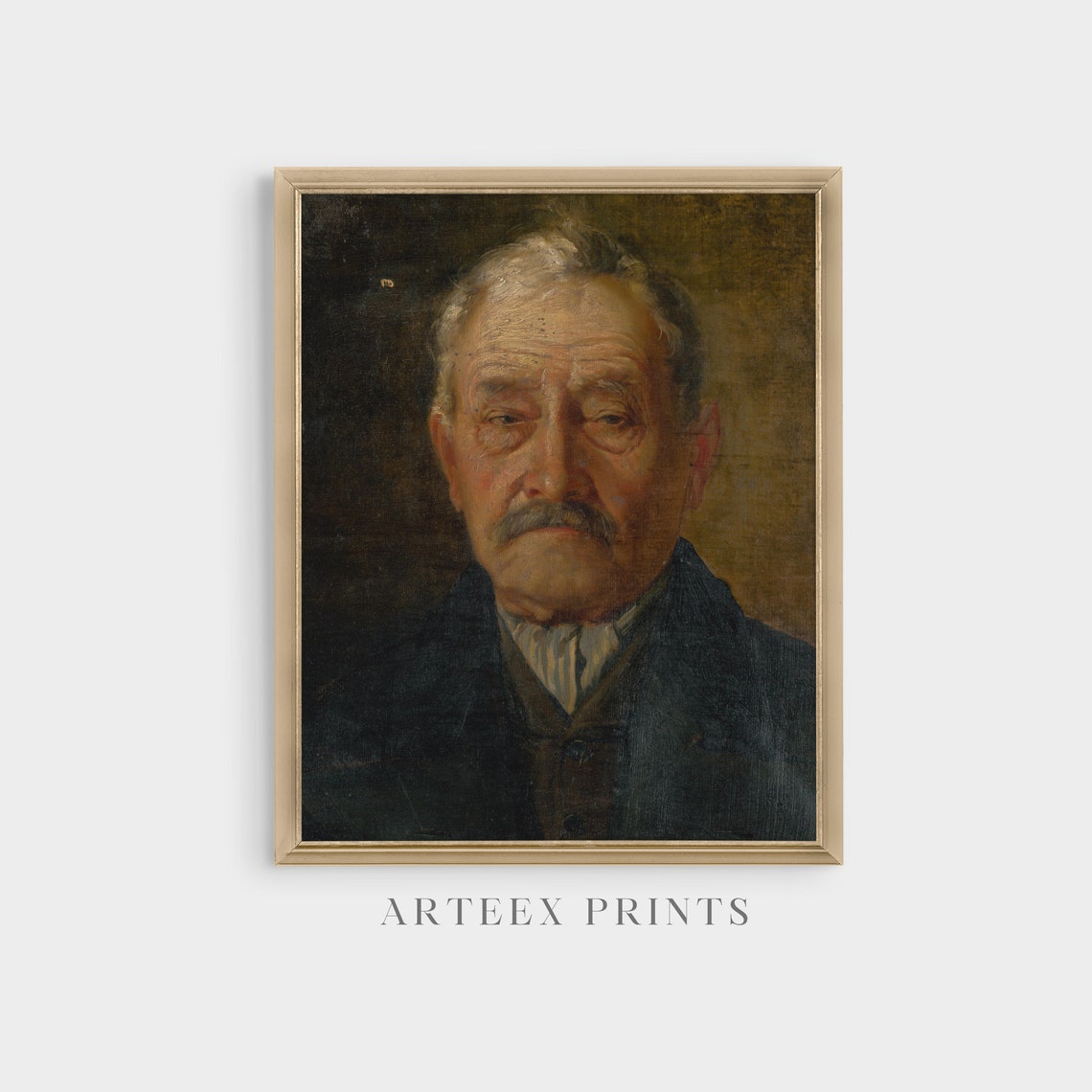 Portrait of an Elderly Gentleman with a Grey Moustache Poster - Image 4