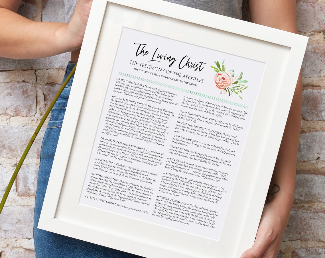 The Living Christ Apostles Testimony Latter Day Saints Poster
