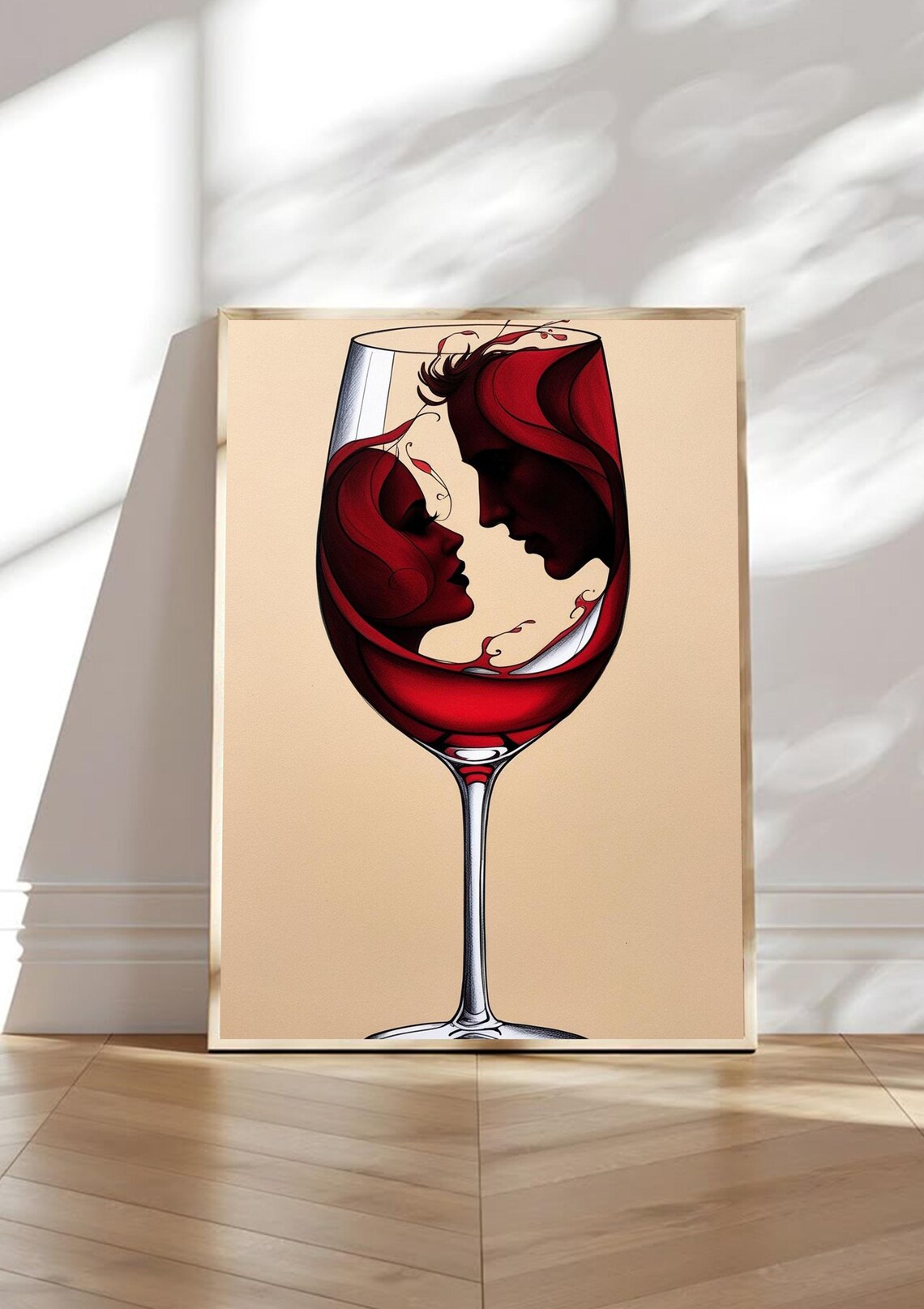 Romantic Wine Lovers, Couples Gift Bedroom Decor - Image 2