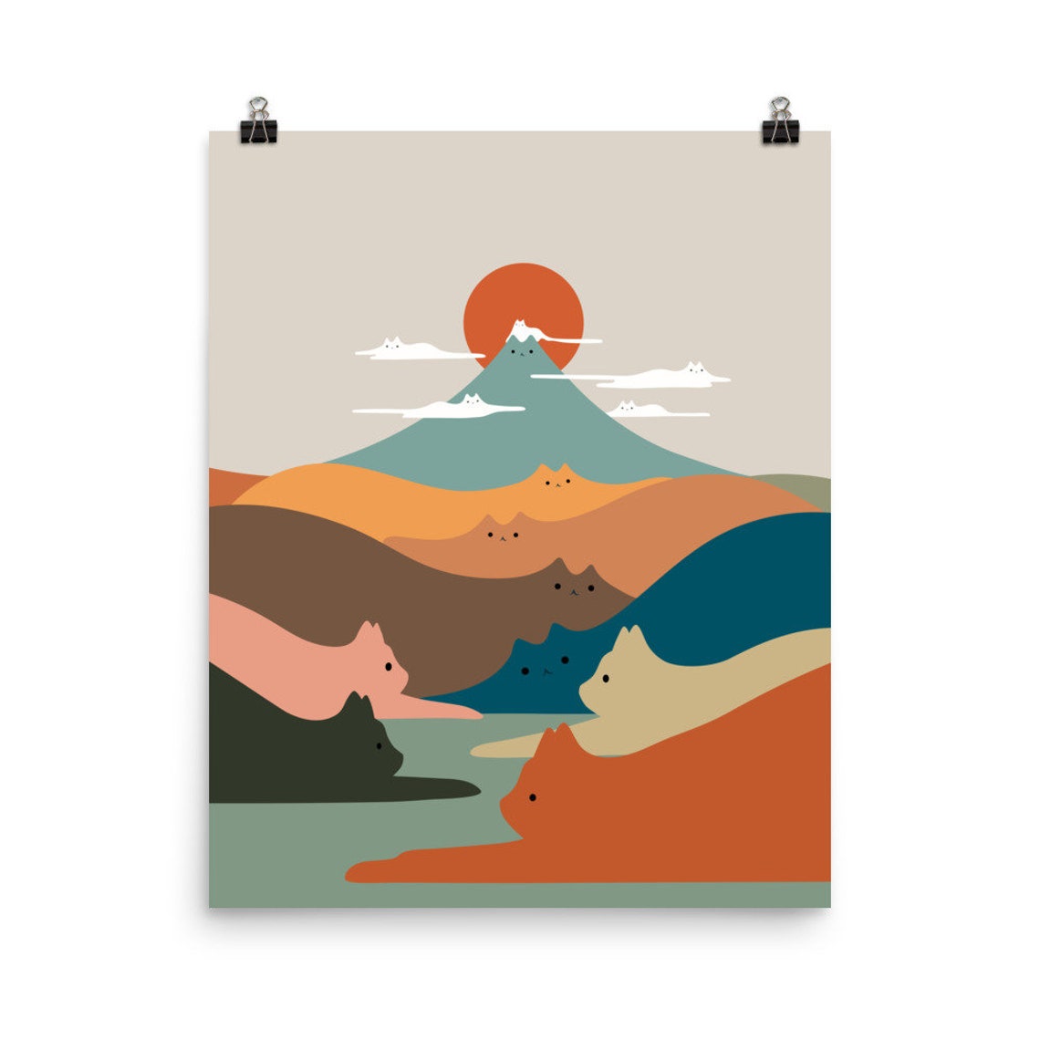 Cat Landscape 132 Art Print