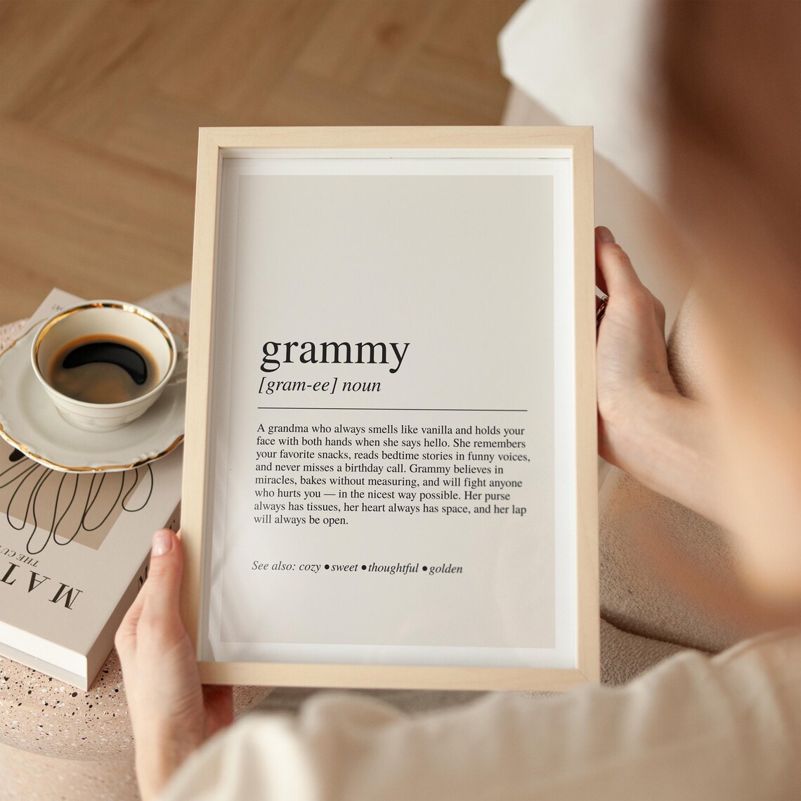 Grammy Definition Quote Art Print for Grandma