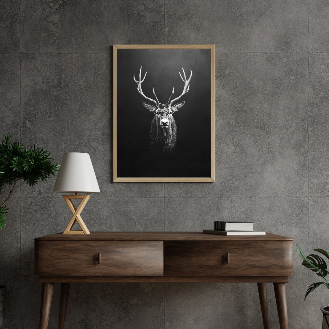Deer Stag Vintage Poster, Modern Farmhouse Decor - Image 2