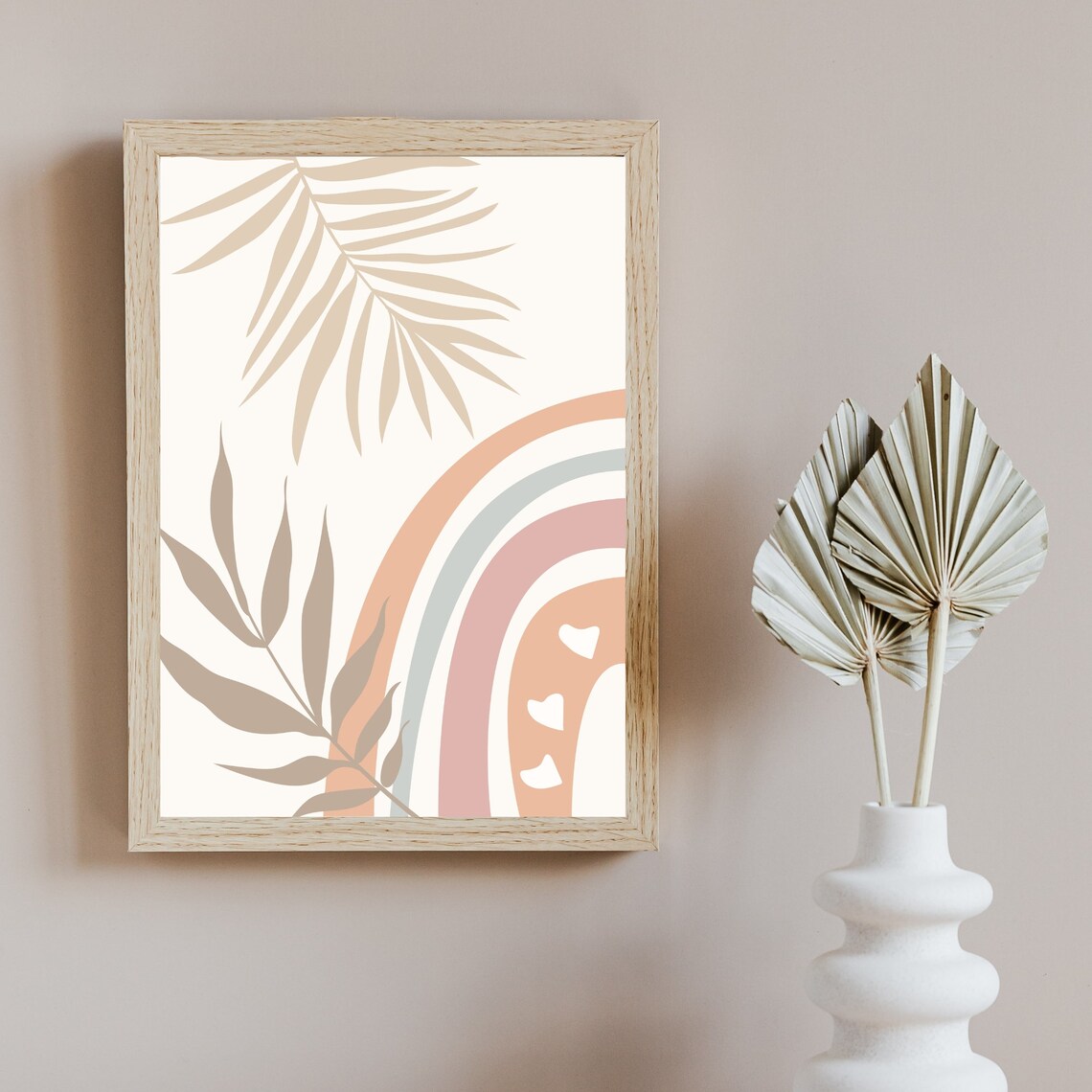 Boho Rainbow Mid-Century Modern Wall Art - Image 2