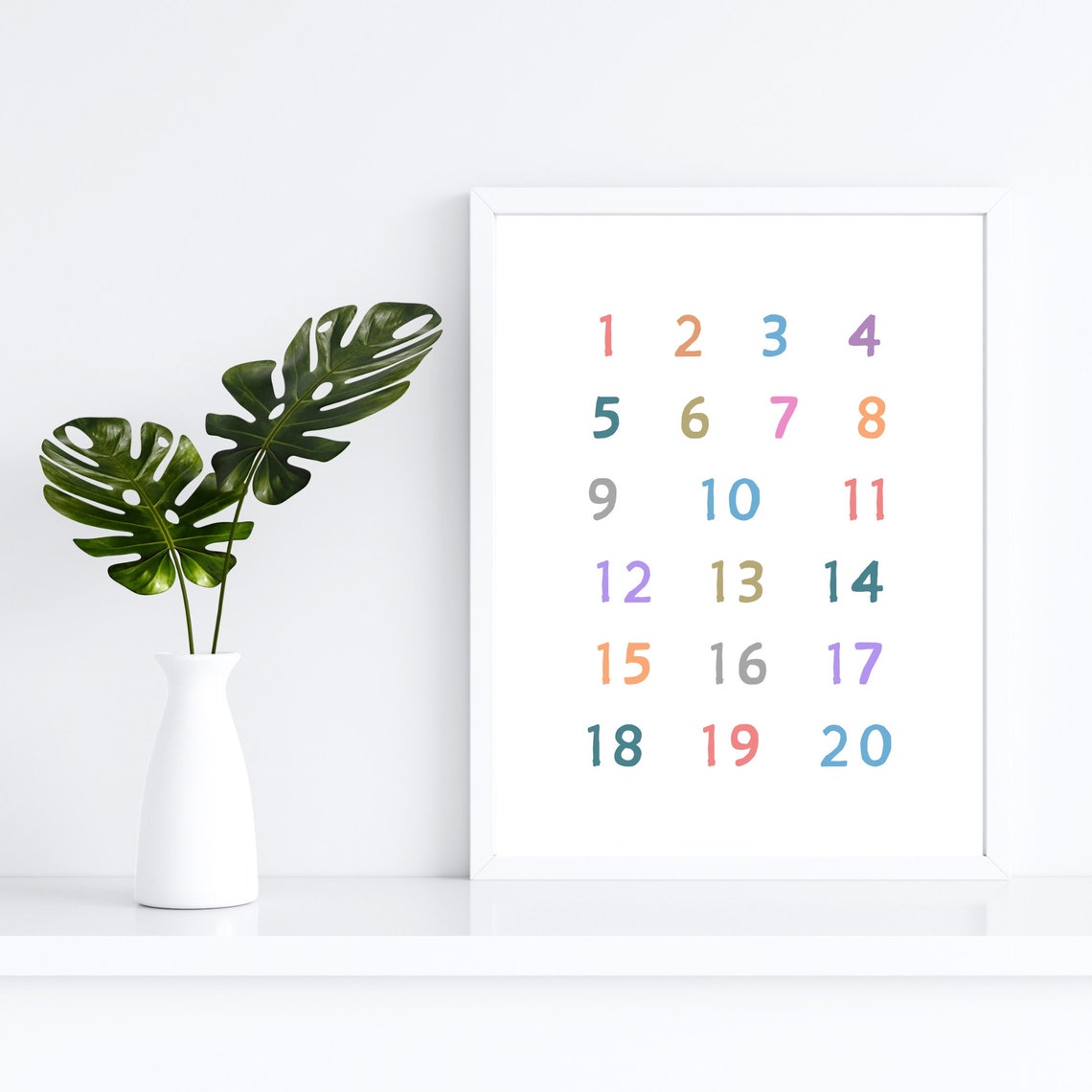 Kids Numbers 1 to 20 Learning Educational Nursery Decor Poster - Image 3