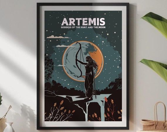 Artemis Greek Mythology Art Print, Ancient Goddess