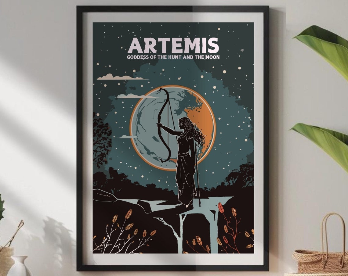 Artemis Greek Mythology Art Print, Ancient Goddess