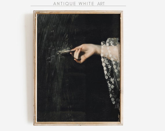 Victorian Woman Portrait, Dark Academia Baroque Art Print