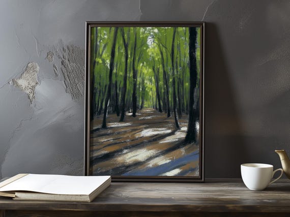 A Forest Path In Sunlight Paul Cezanne Inspired Impressionist Art Print French Natural Landscape Poster Still Life Decor