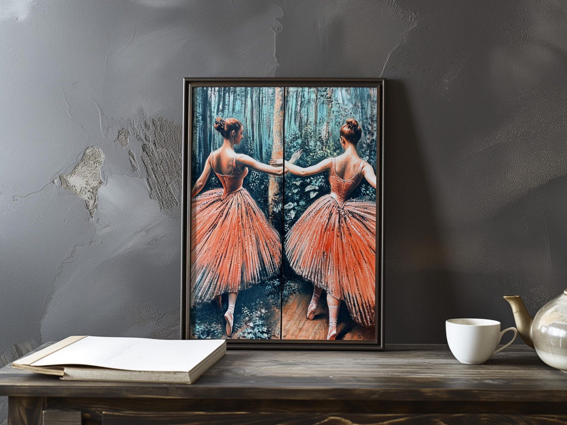 Edgar Degas Inspired Art Poster Ballet Dancer Print Impressionism Artwork Dance Impressionist Painting Movement