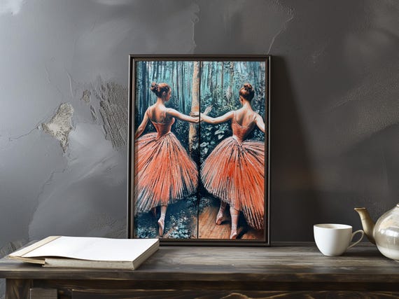 Edgar Degas Inspired Art Poster Ballet Dancer Print Impressionism Artwork Dance Impressionist Painting Movement