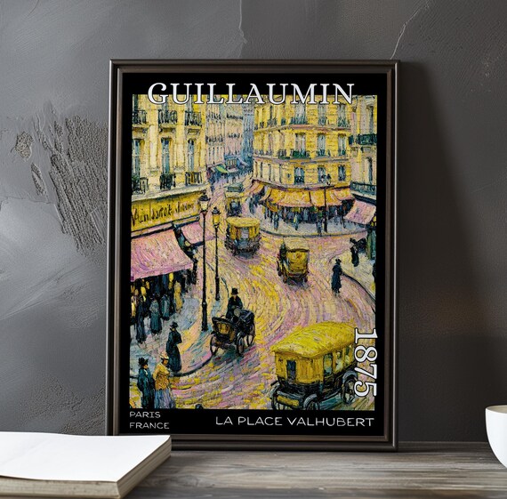 La Place Valhubert 1875 Paris Omnibus Intersection Bustle Poster