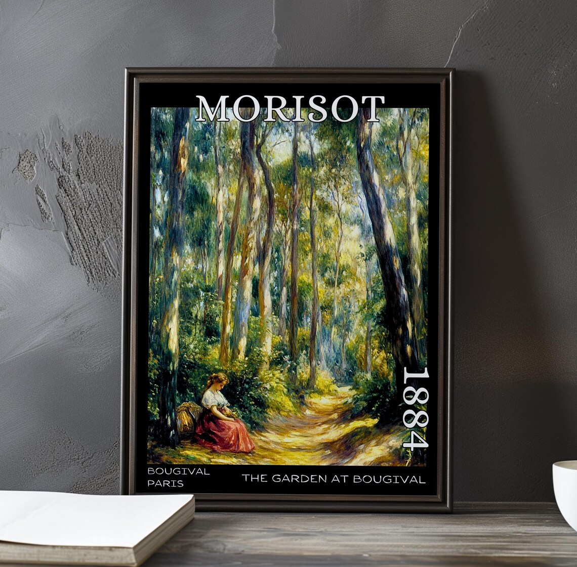 Morisot The Garden at Bougival 1884 Seated Woman by the Path Poster