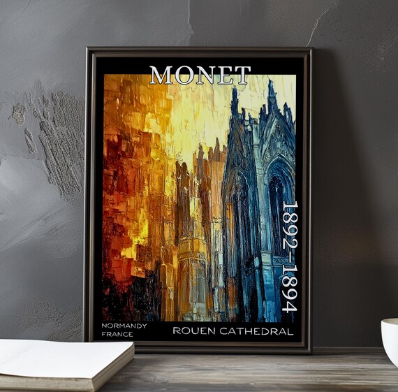 Rouen Cathedral Morning Gold Light Facade Claude Monet 1892-1894 Poster