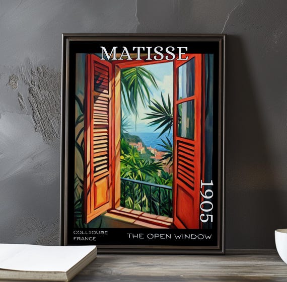 The Open Window 1905 Henri Matisse Print Poster Fauvism Colorful Coastal View French Post Impressionism Modern Art Decor Painting Deco