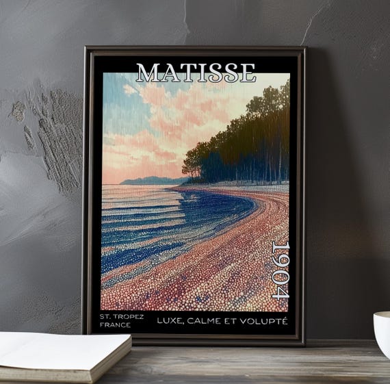 Luxe Calme Et Volupt 1904 Henri Matisse Print Poster Pointillism Fauvism French Post Impressionism Coast Landscape Modern Art Decor