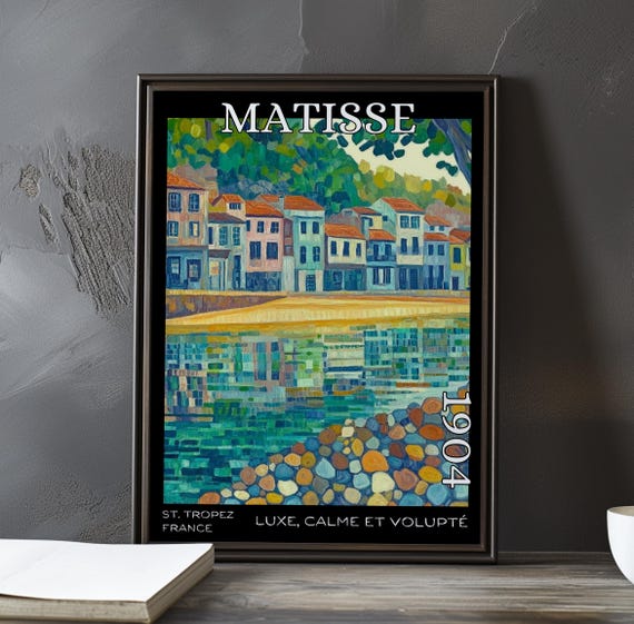 Luxe Calme Et Volupt 1904 Henri Matisse Print Poster Pointillism Fauvism French Post Impressionism Coast Landscape Modern Art Decor