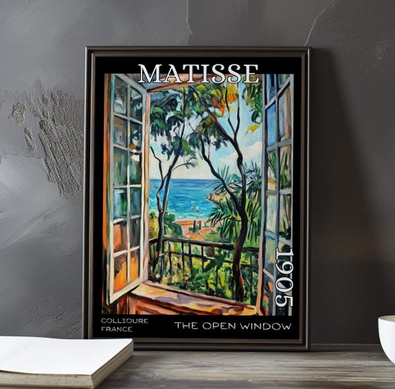The Open Window 1905 Henri Matisse Print Poster Fauvism Colorful Coastal View French Post Impressionism Modern Art Decor Painting Deco