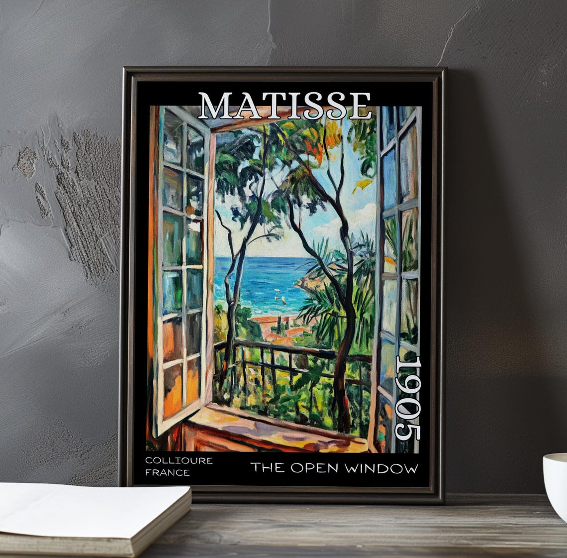 Henri Matisse The Open Window Balcony Doors Over the Cove Poster