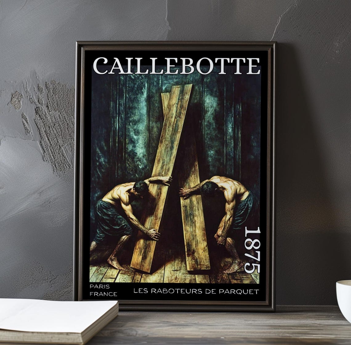 Caillebotte Les Raboteurs de Parquet Bending Wood Planks Poster