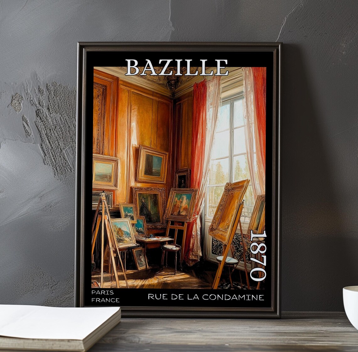 Bazille Rue de la Condamine 1870 Warm Wooden Studio Interior Poster