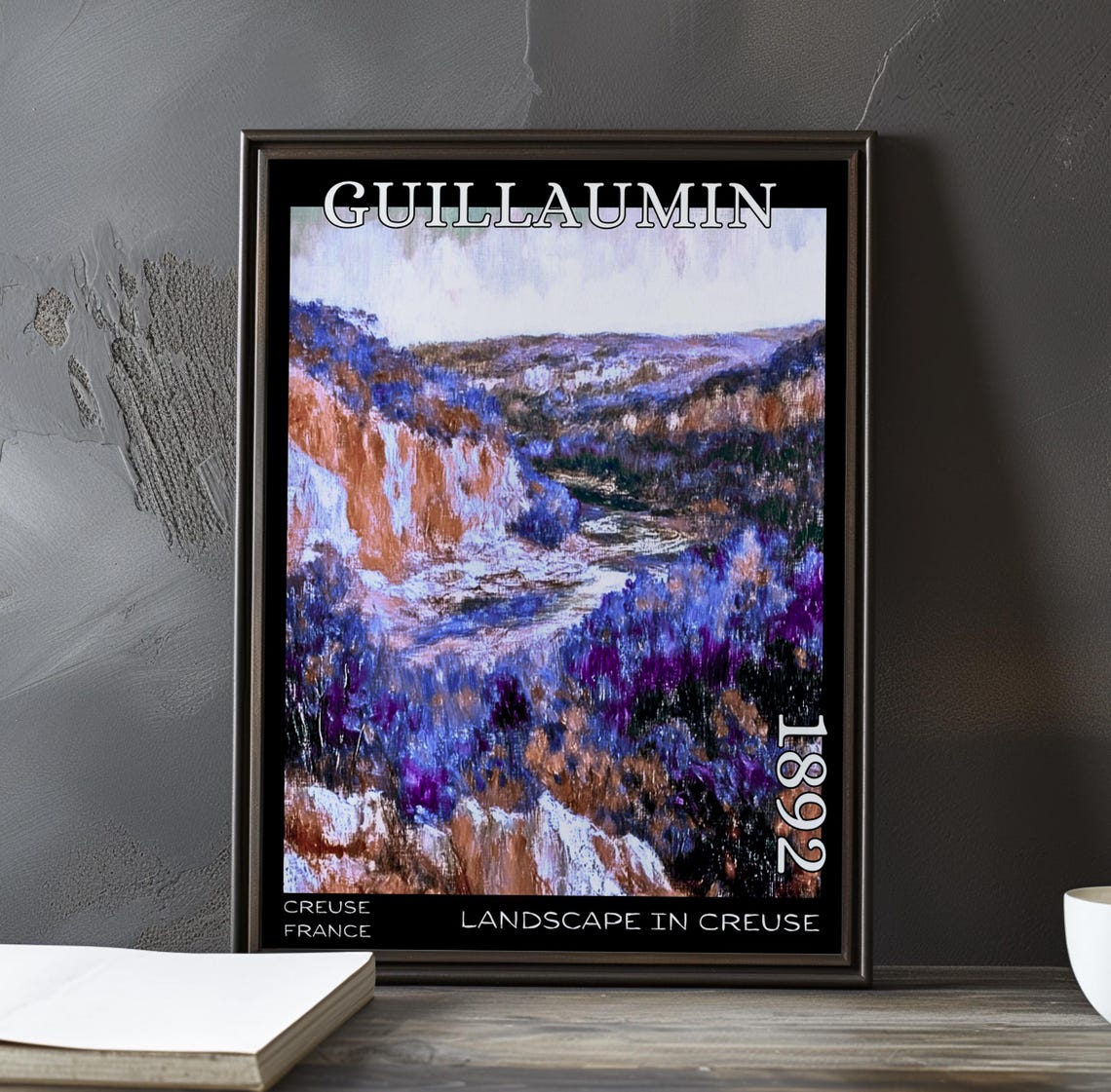 Guillaumin Violet Hues Over The Creuse Gorge 1892 Impressionist Poster
