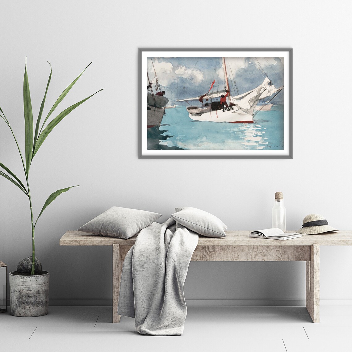 Winslow Homer Fishing Boats Key West 1903 Art Print - Image 3