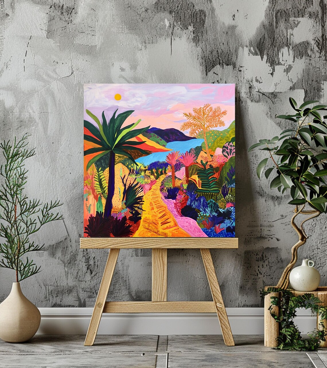 Maximalist Landscape, Colorful Nature Scene Poster - Image 5